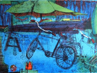 080MS - Mercatino del Sud - cm. 50x70 - Litografia (Lithography)